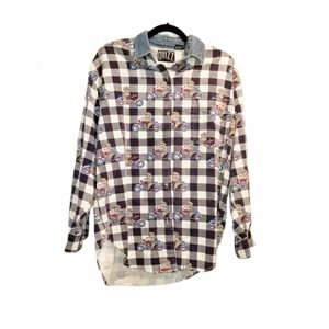 VINTAGE Flannel Bears on Bikes Harley Shirt